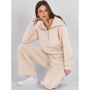 ANRABESS Women 2 Piece Sweatsuit Stylish Comfort Set
