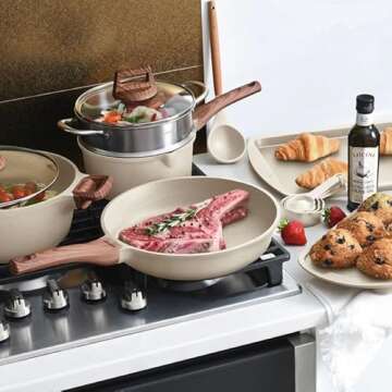 Bakken-Swiss 20-Piece Cookware Set – Eco-Friendly Non-Stick