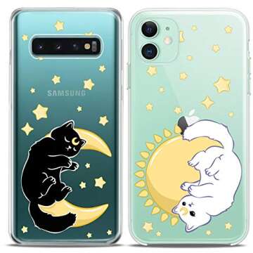 Cavka Matching Couple Cases Compatible for iPhone 16 15 14 13 12 11 Pro Max Mini Xs X 6s 8 Plus 7+ X...