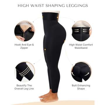 SHAPELLX Corset Leggings with Tummy Control for Women