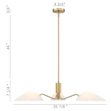 MEXO Modern Glass Sputnik Chandelier Gold Ceiling Light