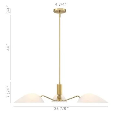 MEXO Modern Glass Sputnik Chandelier Gold Ceiling Light