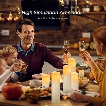 Hausware Flameless Pillar Candles Set with Remote & Timer