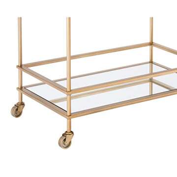 Zuo Mirrored Bar Cart, Gold