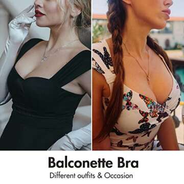 DELIMIRA Balconette Bra for Plus Size Women Seamless Comfort