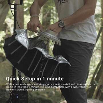 Aputure Light Dome Mini II - 35 Inch Deep Octagon Softbox for Aputure 120D Mark 2, 300D, 120D, 120T and Other Bowen-S Mount Lights