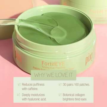 Pixi FortifEYE Firming Hydrogel Under-Eye Patches, Collagen to Energize & Tone Eye Area, 30 Pairs / 60 Patches