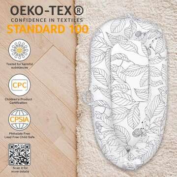 JOCUTE Baby Lounger - Baby Lounger for Newborn, Breathable & Soft Baby Nest Cover Co Sleeper for Bab...