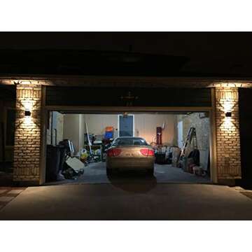 LMP 2 Pack LED Square Up and Down Lights Outdoor Wall Light，Body in Aluminum Waterproof Outdoor Wall Lamps，3000k 5W with Certificate ETL