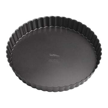 Wilton Perfect Results Premium Non-Stick Bakeware Round Tart and Quiche Pans, Sunday Brunch May Neve...