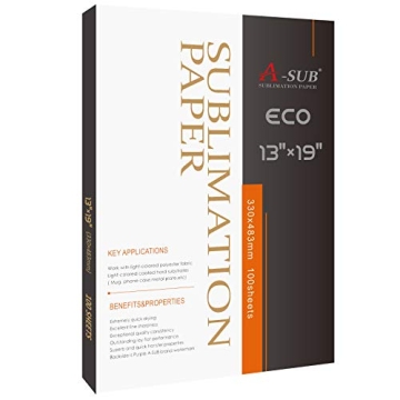 A-SUB Sublimation Paper 13x19 Inch for DIY Unique Christmas Gifts Compatible with Inkjet Printer whi...