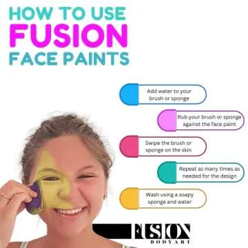 Fusion Body Art Face Painting Kit for Kids and Parents