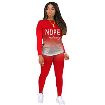 PINLI Tie Dye Sweatsuit for Women 2 Piece Outfits Plus Size Print Casual Long Sleeve Tops & Pants Two Piece Loungewear Sets Orange Red M