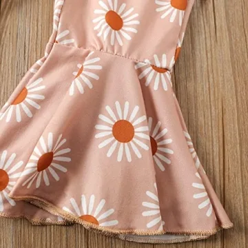Stylish Kaipiclos Toddler Baby Girl Outfit with Floral Bell Bottoms