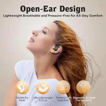 Open Ear Headphones with Ergonomic Design and 40H Playtime
