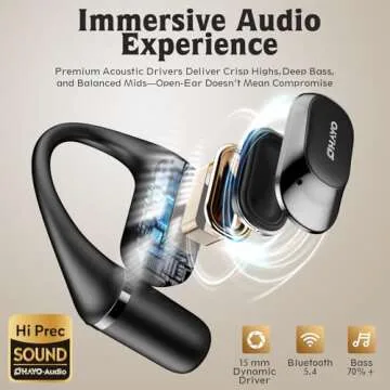 Open Ear Headphones with Ergonomic Design and 40H Playtime