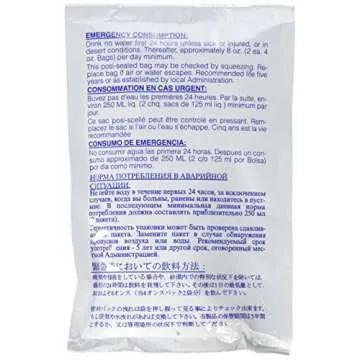 Datrex Emergency Survival Water Pouch - 66 Pack, 125ml