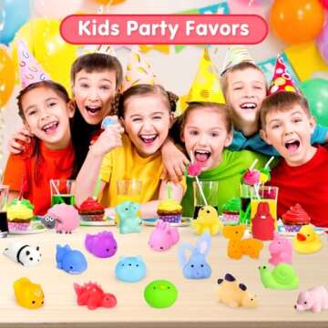 FLY2SKY 45Pcs Mochi Squishy Toys Mini Squishies Kawaii Animal Squishies Party Favors for Kids Cat Pa...