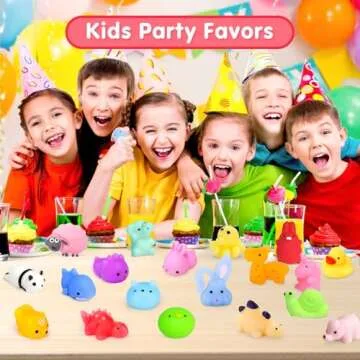 FLY2SKY 45Pcs Mochi Squishy Toys Mini Squishies Kawaii Animal Squishies Party Favors for Kids Cat Pa...