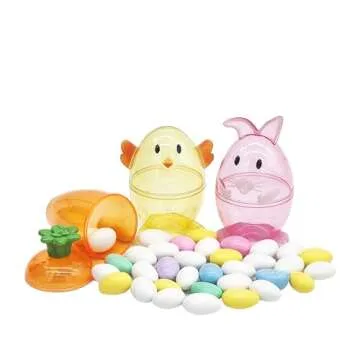 The Dreidel Company Fillable Easter Carrots, Bunny, and Chick Containers, Perfect For Easter Hunt, Surprise Carrot (6)