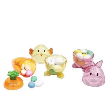 The Dreidel Company Fillable Easter Carrots, Bunny, and Chick Containers, Perfect For Easter Hunt, Surprise Carrot (6)