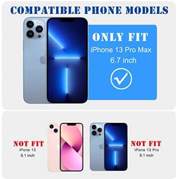 HYUEKOKO Water Ripple Pattern Case for iPhone 13 Pro Max Soft TPU Shockproof Camera Protective Back ...