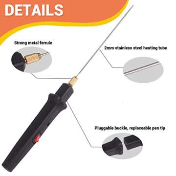 Genround DIY Hot Wire Foam Cutter, Foam Cutter with Temperature Controller Electric Cutting Machine Hot Wire Foam Cutter Foam Cutting Pen Foam Cutting Tools for Polyethylene EVA Foam Carving Crafts