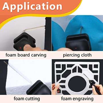Genround DIY Hot Wire Foam Cutter, Foam Cutter with Temperature Controller Electric Cutting Machine Hot Wire Foam Cutter Foam Cutting Pen Foam Cutting Tools for Polyethylene EVA Foam Carving Crafts