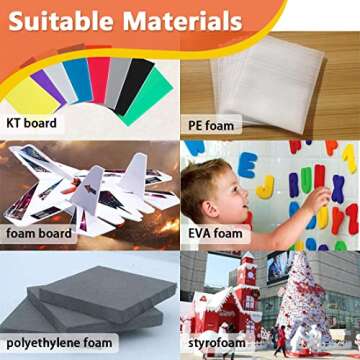 Genround DIY Hot Wire Foam Cutter, Foam Cutter with Temperature Controller Electric Cutting Machine Hot Wire Foam Cutter Foam Cutting Pen Foam Cutting Tools for Polyethylene EVA Foam Carving Crafts