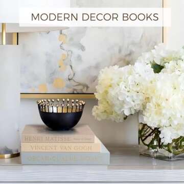 Elegant Set of 3 Linen Faux Decorative Books for Home