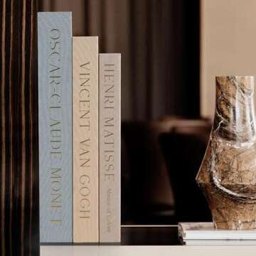 Elegant Set of 3 Linen Faux Decorative Books for Home