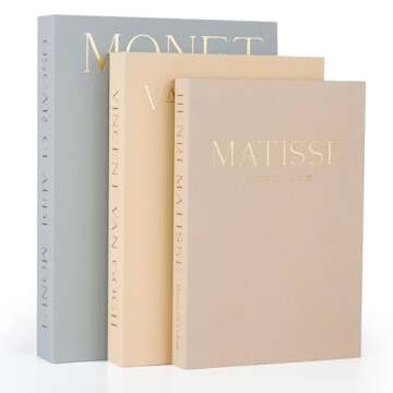 Elegant Set of 3 Linen Faux Decorative Books for Home