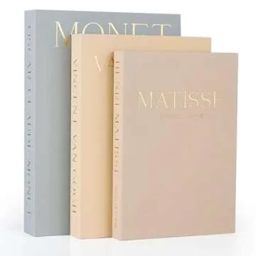 Elegant Set of 3 Linen Faux Decorative Books for Home