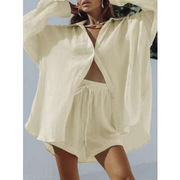 Fixmatti Women's Casual 2 Piece Outfit Set for Summer Style