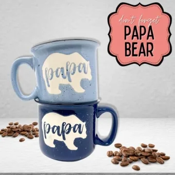Mama Bear Ceramic Coffee Mug for Mom, Wife, Women – Unique Coral Ceramic Mug – Fun Gifts for Her on Mother’s Day, Birthday, or Christmas – Cute Coffee Cup for Moms, Wives, and Coffee-Loving Women