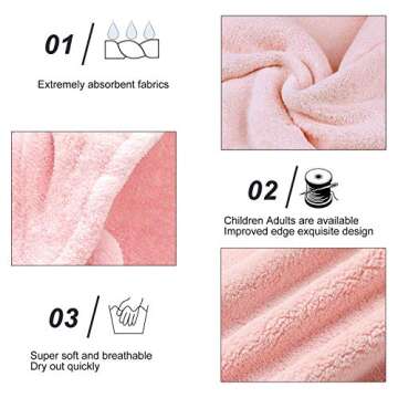 Hair Towel Wrap Turban Microfiber, Hair Drying Towels Quick Dry Hair Hat Drying Shower Head Towels W...