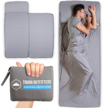Tough Outdoors Sleeping Bag Liner - XL Adult Sleep Sack & Travel Sheets
