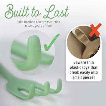 LoveLotte Eco Beach Toy Set for Toddlers & Kids | Biodegradable Natural Bamboo Fiber Sand Toys | Non Plastic Beach Toys for Boys & Girls of Any Age