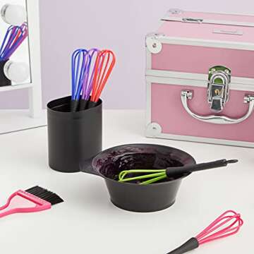 Glamlily Mini Hair Color Whisk Set - 6 Vibrant Whisks