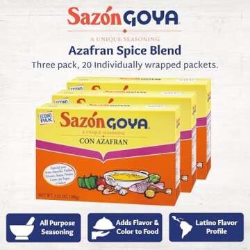 Goya Foods Sazón Seasoning With Azafran 3.52 Ounce (Pack of 3)