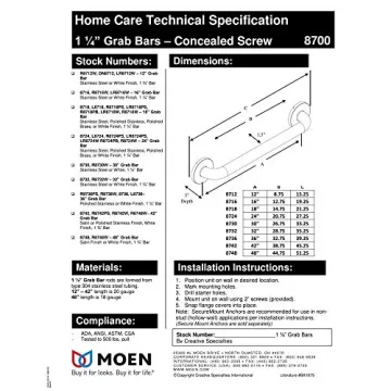 Moen Stainless Steel Heavy Duty 24-Inch Bathroom Grab Bar