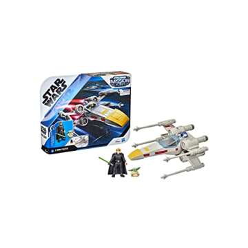 STAR WARS Mission Fleet Stellar Class Luke Skywalker & Grogu X-Wing Jedi Search & Rescue 2.5-Inch-Sc...