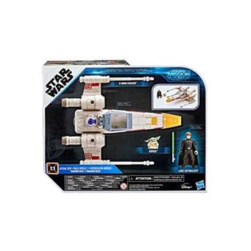 STAR WARS Mission Fleet Stellar Class Luke Skywalker & Grogu X-Wing Jedi Search & Rescue 2.5-Inch-Scale Figure and Vehicle, Ages 4 and Up