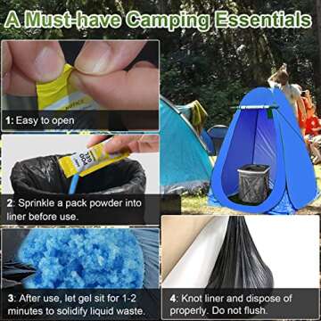 AOKE Portable Toilet Powder - Eco Absorbent Gel for Camping