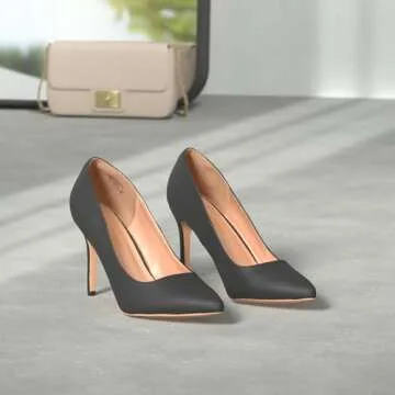 DREAM PAIRS Women's Closed Toe High Heels, Dressy Pointed Toe Pumps for Weddings and Events Size 11,...