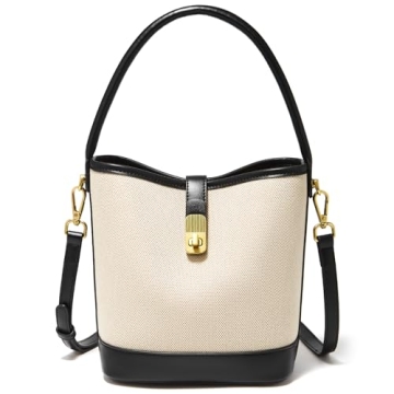 FOXLOVER Elegant Small Bucket Handbag for Women