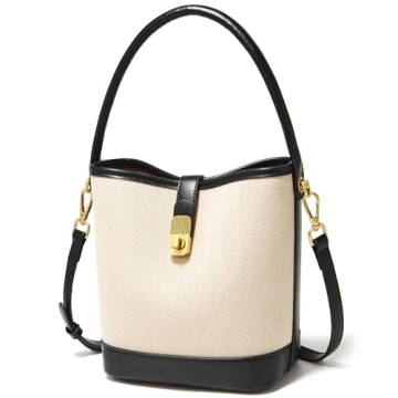 FOXLOVER Elegant Small Bucket Handbag for Women