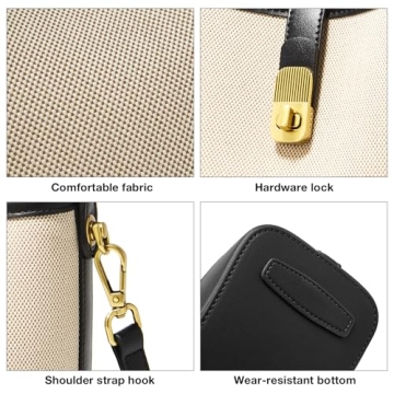 FOXLOVER Elegant Small Bucket Handbag for Women