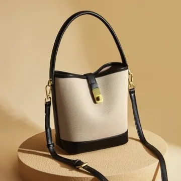 FOXLOVER Elegant Small Bucket Handbag for Women