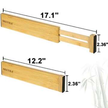 Adjustable Secura Drawer Dividers for Kitchen and Office